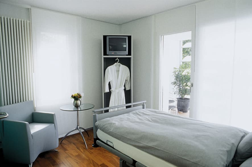 Privatzimmer der Klinik Tiefenbrunnen